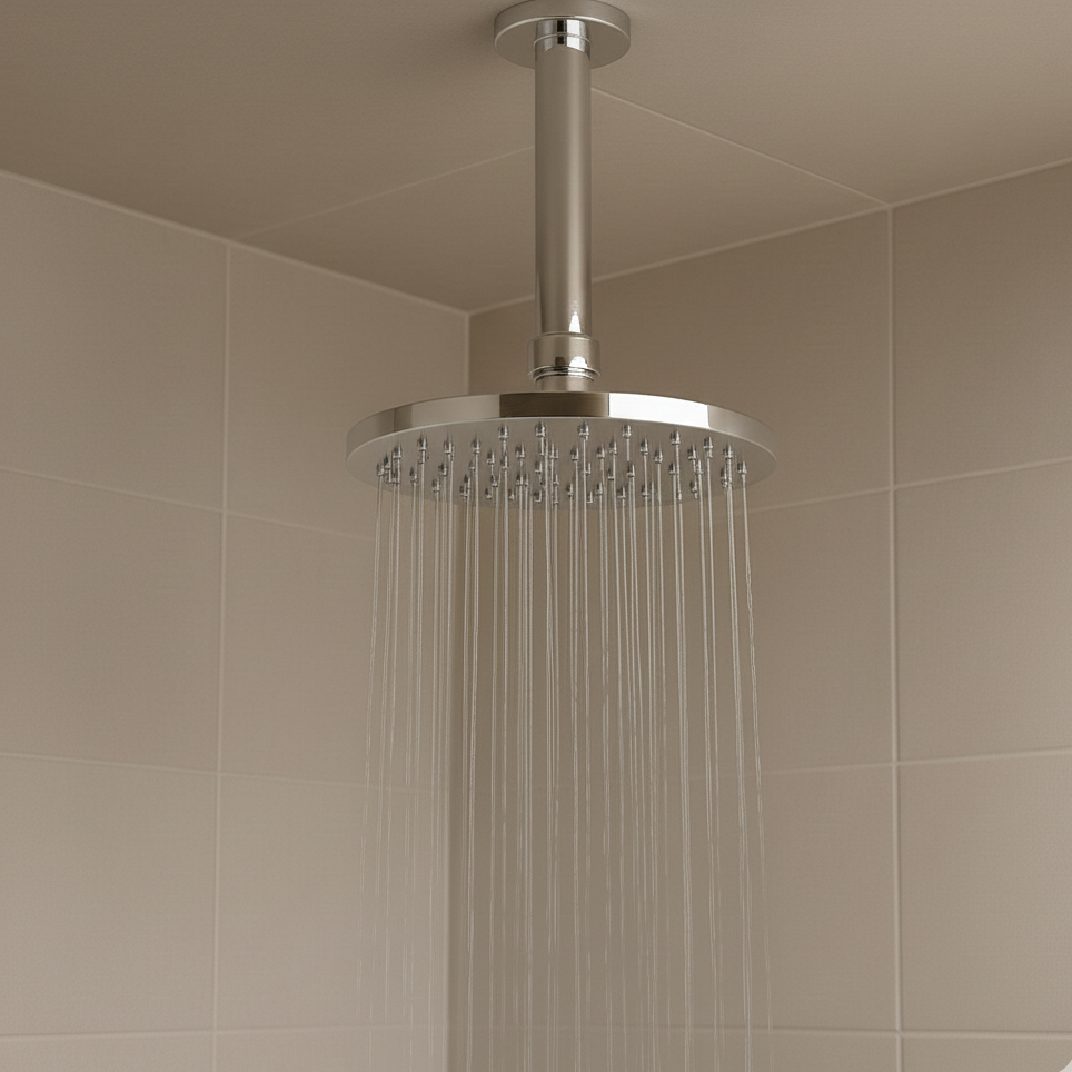 M ORAL Interpots Shower Rod - Premium Marble & Brass Collection (Circular)