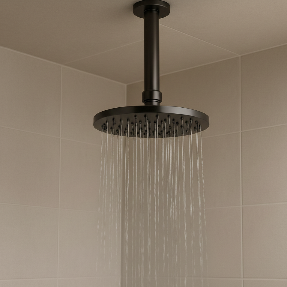 M ORAL Interpots Shower Rod - Premium Marble & Brass Collection (Circular)